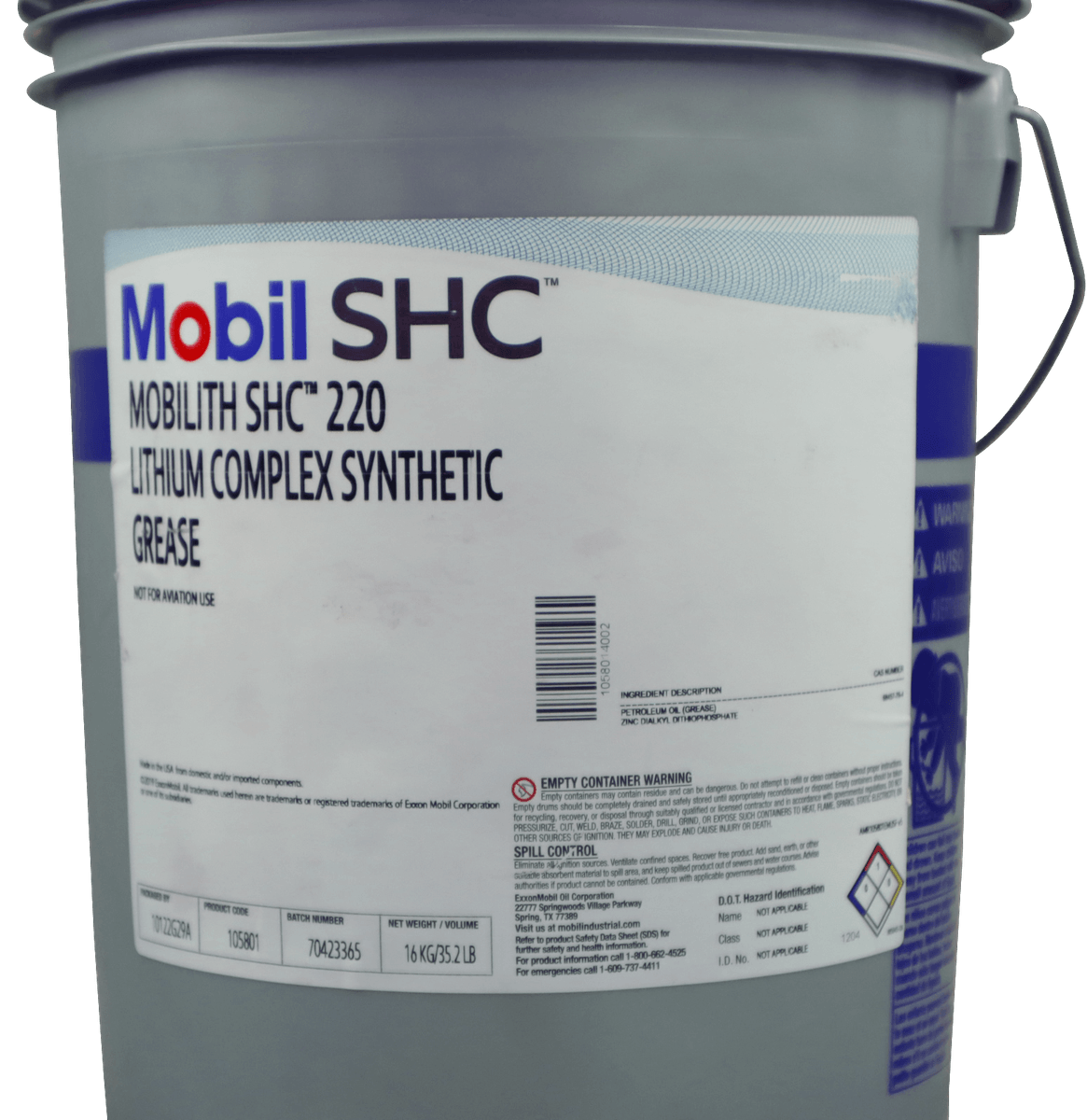 105801 Cubeta 16 kg Mobilith SHC 220